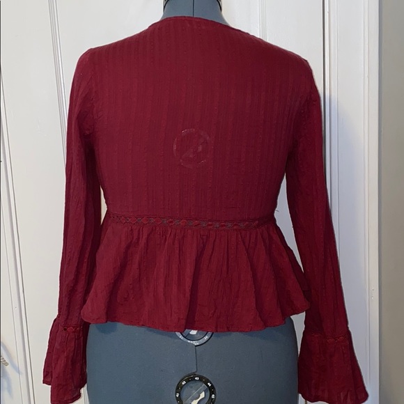 🤍 Altar’d State Burgundy Boho Top 🤍 - Picture 6 of 8